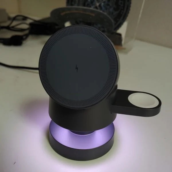 4-in-1 iPhone Charging Station, Compact Mushroom Design with Adjustable Magnetic
