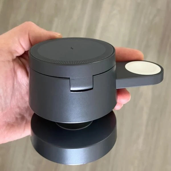 4-in-1 iPhone Charging Station, Compact Mushroom Design with Adjustable Magnetic