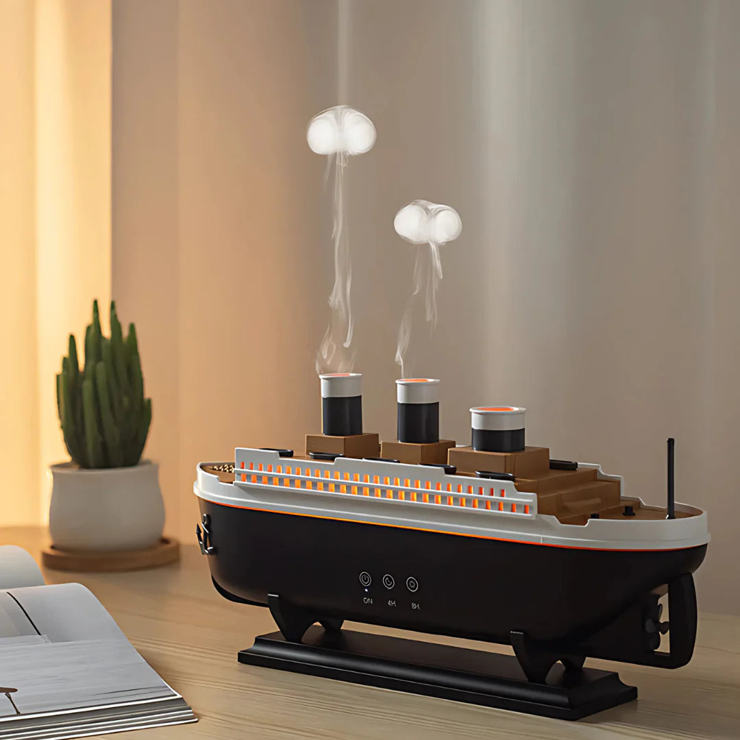 Titanic Ship Humidifier - 250ml Jellyfish Mist & Aroma Diffuser