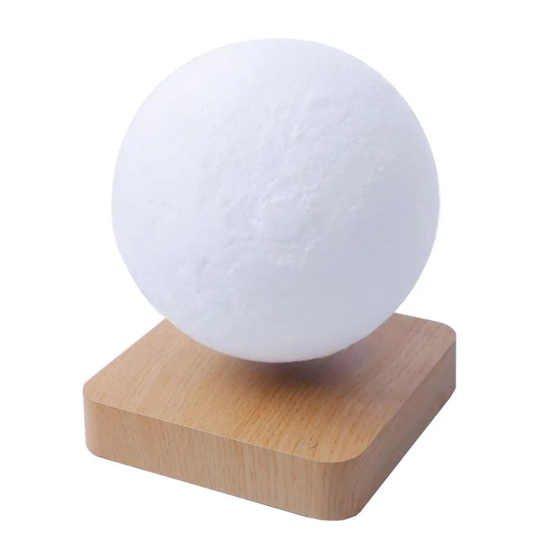 Levitating Moon Lamp - 3-Color Rotating Night Light, Unique Decor