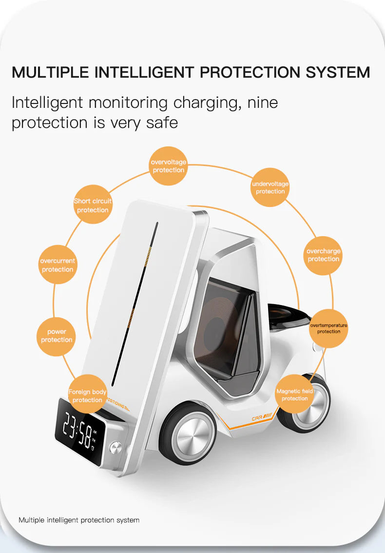 5-in-1 Wireless Charger for Apple with Car Design