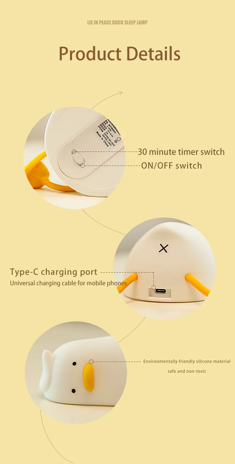 Lie In Peace Duck Duck LED Night Light