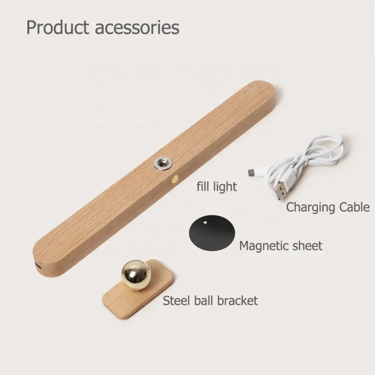 Adjustable Wooden LED Cordless Night Light