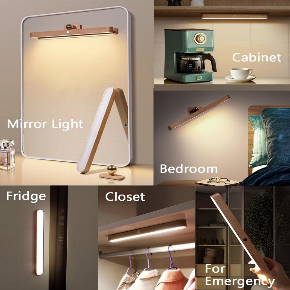 Adjustable Wooden LED Cordless Night Light