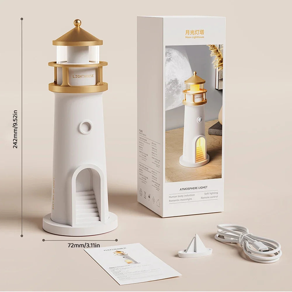 Moon Projection Night Light with Motion Sensor & Bluetooth Music