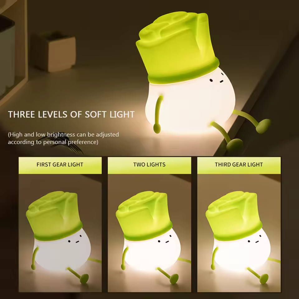Cartoon Vegetable Silicone LED Night Light