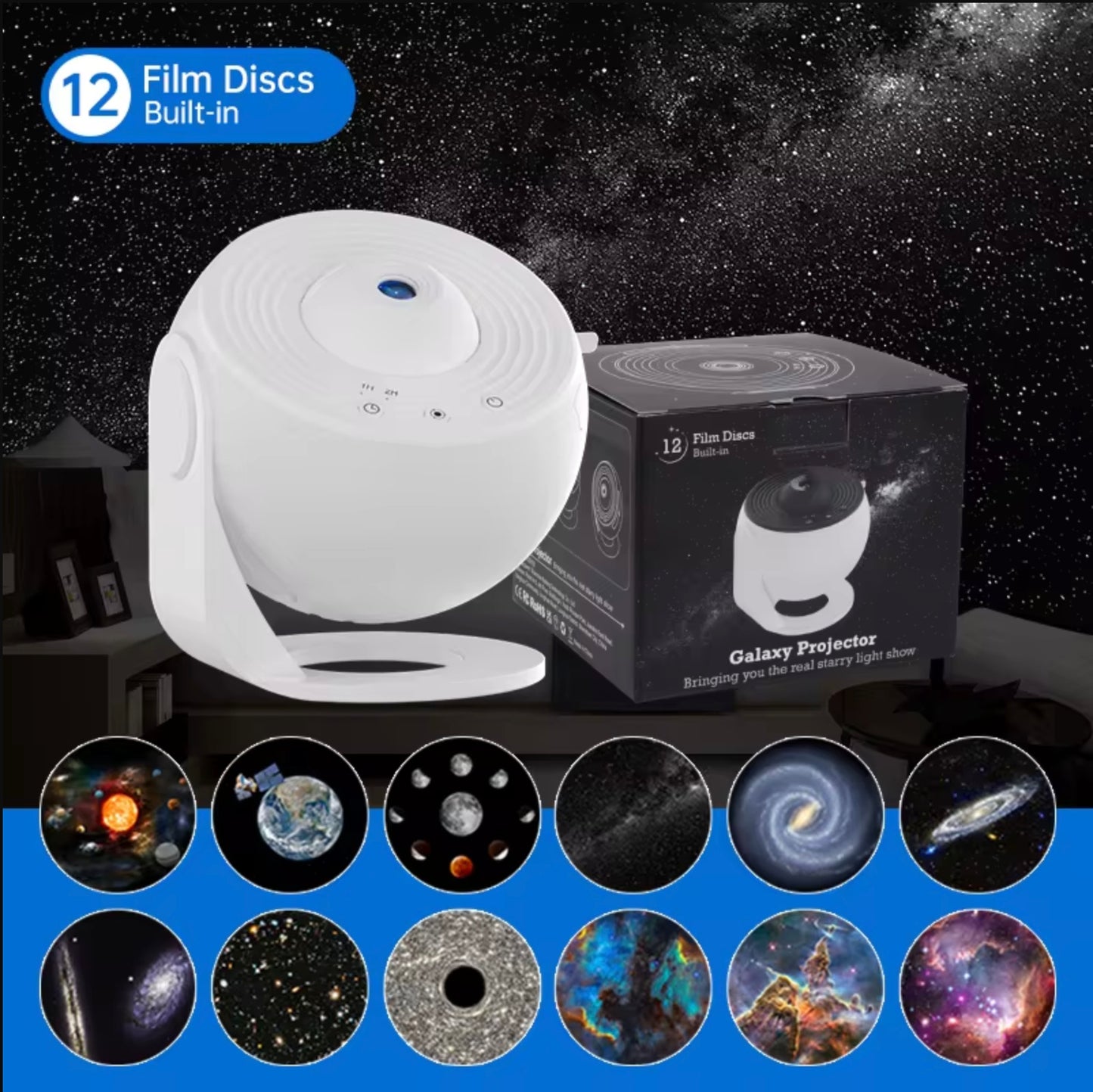 Starry Sky Night Light Galaxy Projector