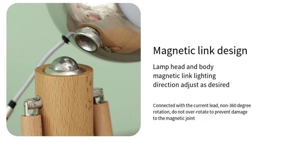 Wooden Astronaut Robot Table Lamp