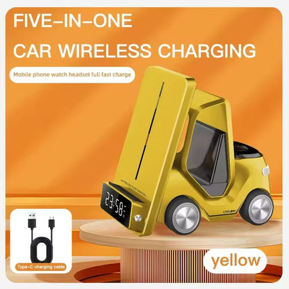 5-in-1 Wireless Charger for Apple with Car Design