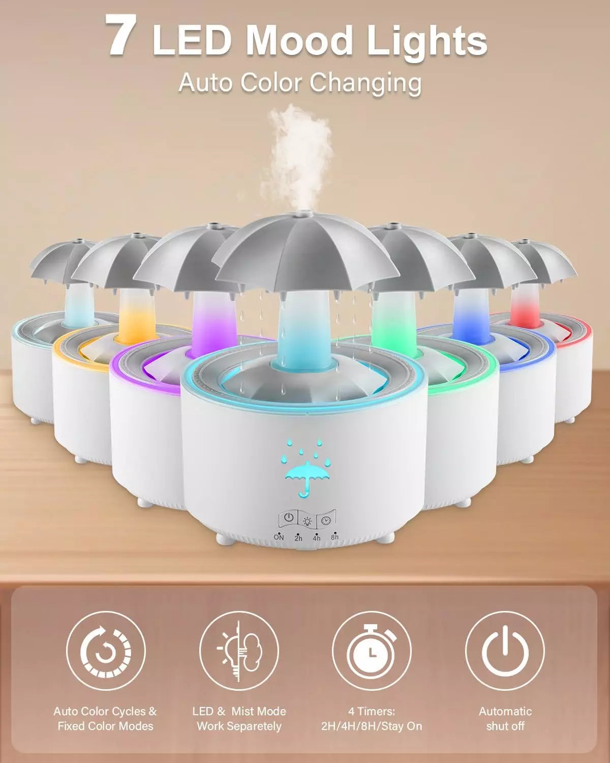 Rotating Umbrella Waterdrop Aromatherapy Machine